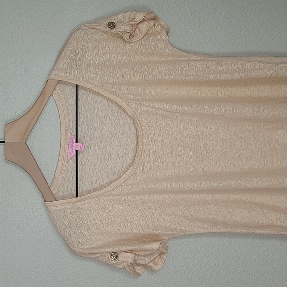 Lilly Pulitzer Inara Metallic Linen Shortsleeve Top - Picture 4 of 10